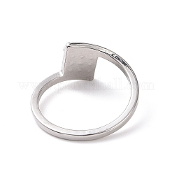 Kristall-Strass-Quadrat-Fingerring&nbsp;RJEW-D120-14P
