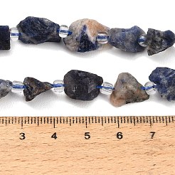 Fili di perle di sodalite naturale grezza&nbsp;GG-CBA0B77-A01-02