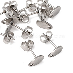 Anlaufgeschützte Ohrstecker-Beschläge aus Edelstahl 304&nbsp;X-STAS-R063-38