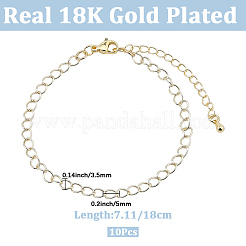 Pulseras de cadena tipo cable de latón para mujer&nbsp;BJEW-BM00008