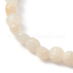 Bracelet extensible en perles de pépite à facettes en jade topaze naturelle&nbsp;BJEW-JB07217-03