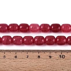 Perles de verre craquelé cuites au four&nbsp;DGLA-N019-01B-02