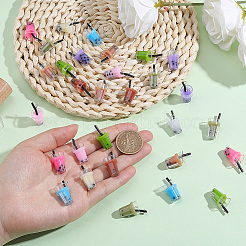 40 pz ciondoli a forma di tazza di plastica in 10 colori&nbsp;CRES-SC0003-39