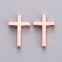 Messing kleine Kreuz Charms&nbsp;KK-L189-05RG