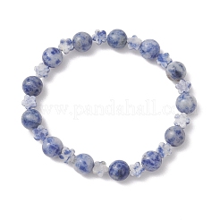 Bracciali con perline di diaspro blu naturale&nbsp;BJEW-JB13233