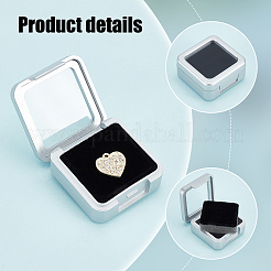 Cajas cuadradas de almacenamiento de diamantes sueltos de plástico&nbsp;VBOX-WH0005-08