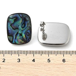 Orecchini a bottone in acciaio inossidabile 304&nbsp;EJEW-C138-04P