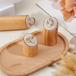 3 Stück 3 Größen Holz Schmuck Fingerring Ausstellungsständerständer&nbsp;RDIS-WH0011-36A-02
