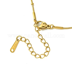 Collier pendentif lettre initiale en acier inoxydable 304 avec placage ionique (IP)&nbsp;NJEW-R265-05G-Y