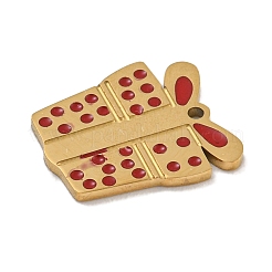 Weihnachtsthema 304 Edelstahl Emaille Charms&nbsp;STAS-Z093-02C