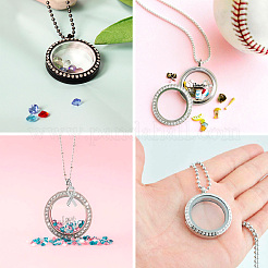 4 Stück 2 Stil Legierung Glas Kristall Strass Anhänger&nbsp;PALLOY-TA0002-36D
