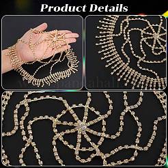 Stirnbänder aus legiertem Strass-Mesh&nbsp;OHAR-WH20005-32G