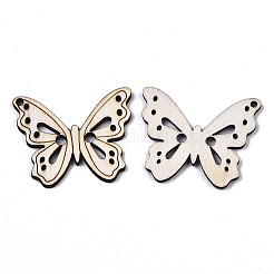 Pendentifs en bois de peuplier naturel non fini&nbsp;WOOD-N006-63