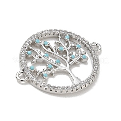 Liens de zircone cubique en laiton micro-pavé&nbsp;ZIRC-F048-58P