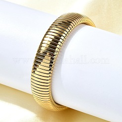 Pulseras elásticas de acero inoxidable 304 para mujeres y hombres.&nbsp;BJEW-A031-02A-G
