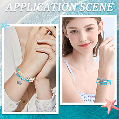 DIY-Set zum Basteln von Wickelarmbändern mit Ozeanmotiv&nbsp;DIY-SC0023-97