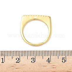 Micro ottone spianare anelli zirconi&nbsp;RJEW-H258-04G