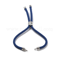 Bracelets en argent avec cordon de nylon torsadé&nbsp;DIY-B066-03P-10