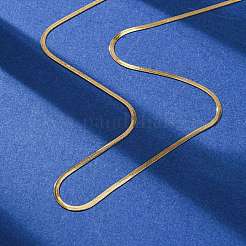 2 mm flache Schlangenkettenhalsketten aus 304 Edelstahl&nbsp;NJEW-T016-20G