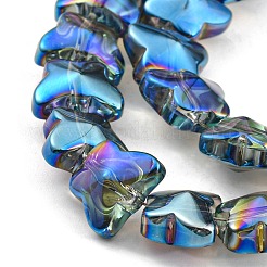 Fili di perle di vetro trasparente placcato completamente arcobaleno&nbsp;EGLA-G037-11A-FR02
