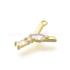Ottone micro spianare pendenti zirconi&nbsp;KK-M310-01G-25