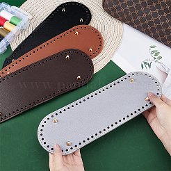 4 pièce de fond ovale en cuir PU 4 couleurs&nbsp;DIY-PH0029-28A