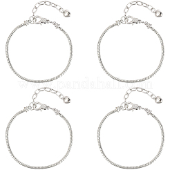 10pcs bracelets de style européen en laiton pour la fabrication de bijoux&nbsp;KK-PA0001-20
