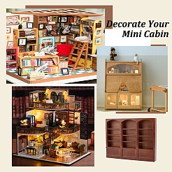 1 Stück Miniatur-Ornamente für Bücherregale aus Holz&nbsp;AJEW-OC0013-61