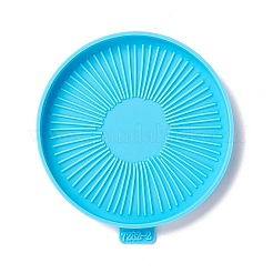 Stampi in silicone tondi piatti con motivo a gambo&nbsp;DIY-M039-02