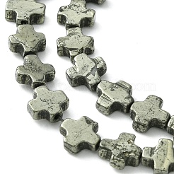 Fili di perline di pirite naturale&nbsp;G-D067-M04