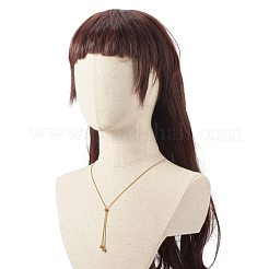 Runde Perlen-Lariat-Halskette für Mädchenfrauen&nbsp;NJEW-JN03709