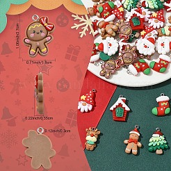 40 stücke 8 stile weihnachten undurchsichtige harz anhänger&nbsp;RESI-YW0005-54