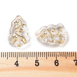 Perles acryliques transparentes en métal&nbsp;LS-X-MACR-M045-09
