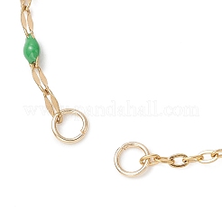 Armbandherstellung aus emaillierten Ketten und Satellitenketten aus Edelstahl 304&nbsp;AJEW-JB01562