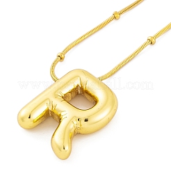Colliers avec pendentifs en acier inoxydable 304 avec initiales plaquées ionique (IP)&nbsp;X-NJEW-R265-05G-R