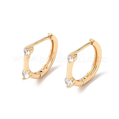 Orecchini a cerchio in ottone con pavé di zirconi cubici&nbsp;KK-CBACA55-16G