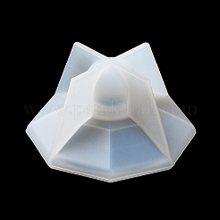Facettierte sechseckige DIY-Silikon-Kerzenbecherformen&nbsp;DIY-P078-05