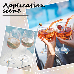Fascini in vetro di vino smalto di lega&nbsp;AJEW-SC0002-15