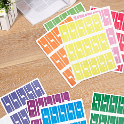 10 Stück selbstklebende Papieraufkleber in 10 Farben&nbsp;DIY-SP0006-12