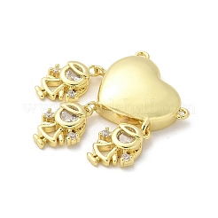 Pendentifs avec zircon cubiques à micro-pavés en laiton&nbsp;KK-S511-31G-01