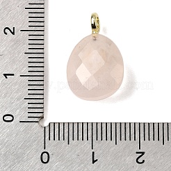 Natürlichen Rosenquarz Anhänger&nbsp;G-Z090-01G-04