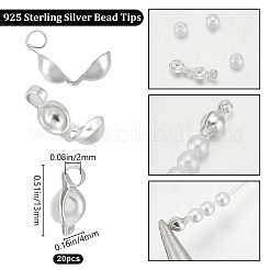 20 Stück 925 Perlenspitzen aus Sterlingsilber&nbsp;STER-BBC0007-85