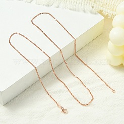 Collane a catena intrecciata in ottone placcato a cremagliera da 2 mm per donne e uomini&nbsp;MAK-L044-61RG