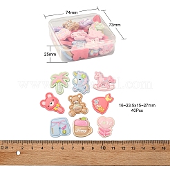 40 pz simpatici cabochon in resina&nbsp;CRES-YW0001-05