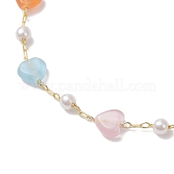 Bracelets à maillons en perles de plastique œil de chat pour femmes&nbsp;BJEW-JB12381