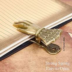 Clip segnalibro in lega a forma di mano&nbsp;AJEW-CP0006-94B-AB