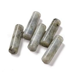 Natural Labradorite Pendants, Column, 34~36x10~10.5mm, Hole: 2mm