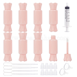 DIY-Kit, mit lippenglasur flaschen, Spritze, Kunststofftrichter und Pipetten-Tropfer, Mischfarbe, 37x6~37 mm, Bohrung: 2 mm