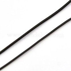 韓国製弾性水晶の線  ジュエリービーズコード  ストレッチブレスレットストリング  ラウンド  ブラック  1mm  約1093.61ヤード（1000m）/ロール