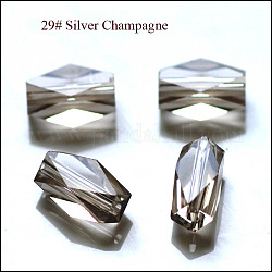 Imitazione branelli di cristallo austriaco, grado aaa, sfaccettato, colonna, Burlywood, 11x7.5mm, Foro: 0.7~0.9 mm